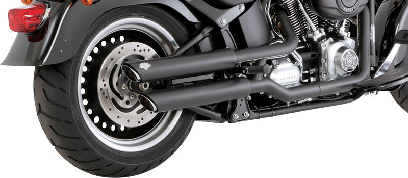 VANCE & HINES 3" Twin Slash Slip-On Mufflers - Black - 2010-2017 SOFTAIL MODELS