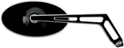 PRO-ONE PERF.MFG. Mirror - Weekend Warrior - Side View - Cut-Out - Oval - Black - Right 102320B