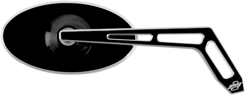 PRO-ONE PERF.MFG. Mirror - Weekend Warrior - Side View - Cut-Out - Oval - Black - Right 102320B