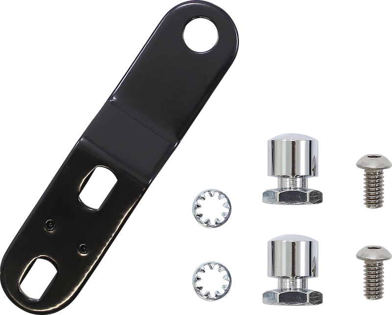 LE PERA Bare Bones Pillion Pad - Diamond - Black w/ White Stitch - Softail '18-'23