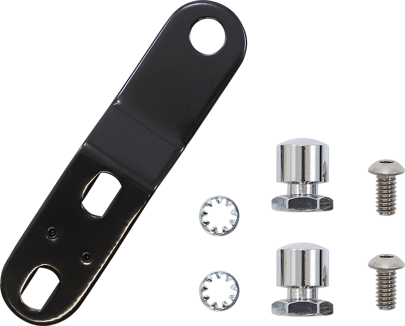 LE PERA Bare Bones Pillion Pad - White Piping - Black - Softail '18-'23