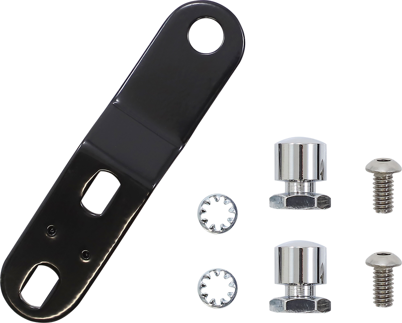 LE PERA Bare Bones Pillion Pad - Diamond - Black w/ White Stitch / Piping - Softail '18-'22