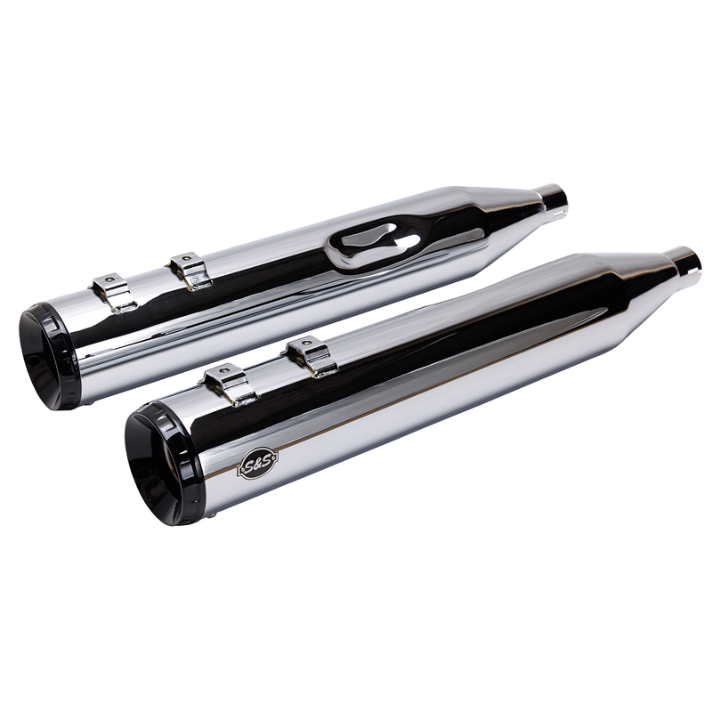 S&S CYCLE 4-1/2" GNX Slip-On Mufflers - Chrome