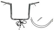 FAT BAGGERS INC. EZ Install Wired 1-1/2" Flat Top Handlebar Kit - 14" - Chrome 601214