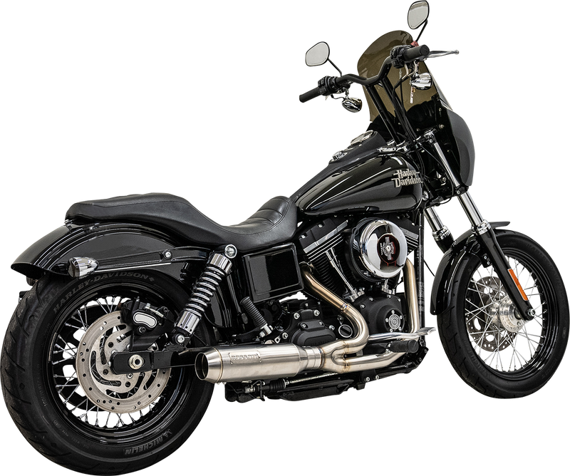 BASSANI XHAUST 2-into-1 Ripper Exhaust System with Super Bike Muffler - Stainless Steel - '06-'17 DYNA MODELS