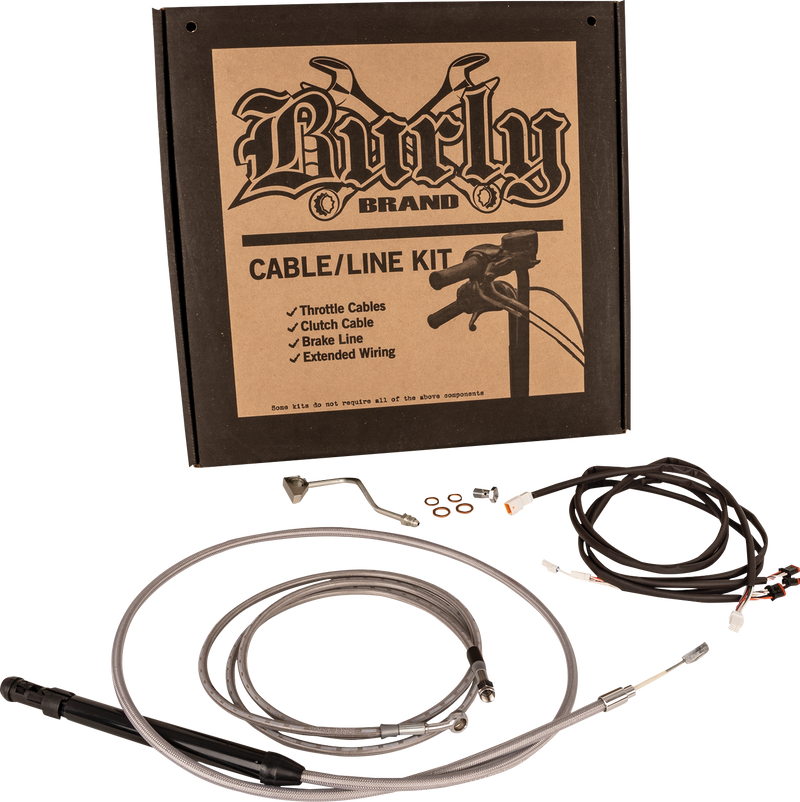 BURLY BRAND Control Kit - Gorilla Ape Hanger - 16" - Stainless Steel