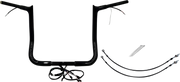 FAT BAGGERS INC. EZ Install Wired 1-1/4" Pointed Top Handlebar Kit - 14" - Black 902214-B
