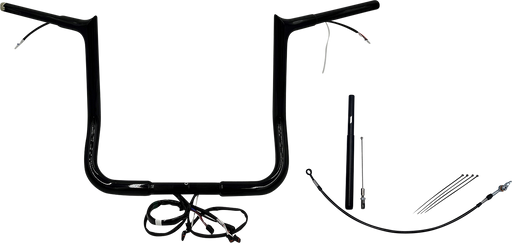FAT BAGGERS INC. EZ Install Wired 1-1/4" Pointed Top Handlebar Kit - 14" - Black 912014-B