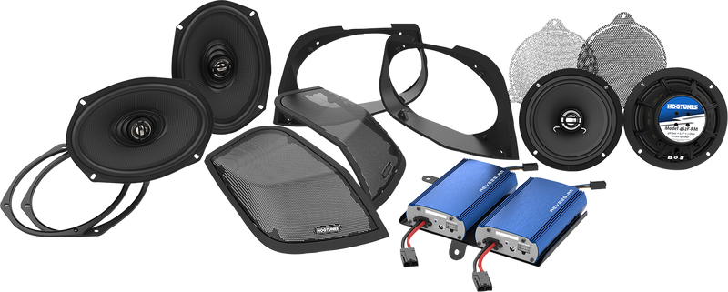 HOGTUNES Cut-In Lid Kit with Speakers/Amplifier RETRO 450.4 KIT