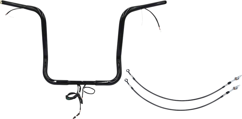 FAT BAGGERS INC. EZ Install Wired 1-1/4" Round Top Handlebar Kit - 16" - Black 901516-B