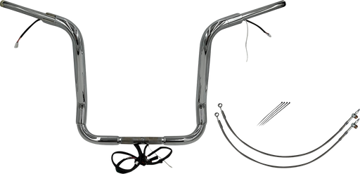 FAT BAGGERS INC. EZ Install Wired 1-1/2" Round Top Handlebar Kit - 16" - Chrome 801516