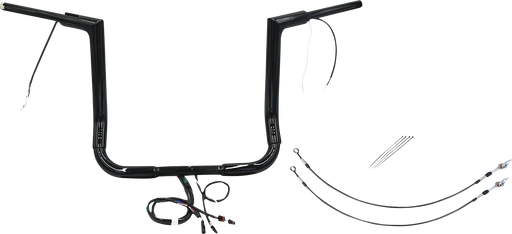 FAT BAGGERS INC. EZ Install Wired 1-1/2" Flat Top Handlebar Kit - 14" - Black 601214-B