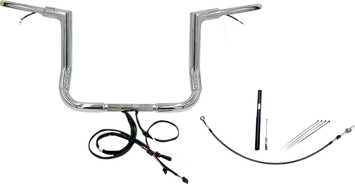 FAT BAGGERS INC. Handlebar Kit - Flat Top - 12" - Chrome 612012