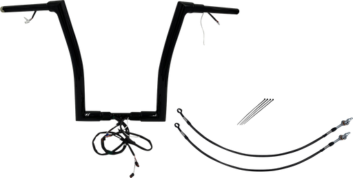 FAT BAGGERS INC. EZ Install Wired 1-1/2" Flat Top Handlebar Kit - 16" - Black 602316-B