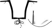 FAT BAGGERS INC. EZ Install Wired 1-1/2" Flat Top Handlebar Kit - 16" - Black 612916-B