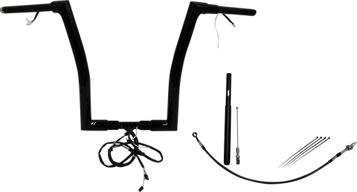 FAT BAGGERS INC. EZ Install Wired 1-1/2" Flat Top Handlebar Kit - 16" - Black 612916-B