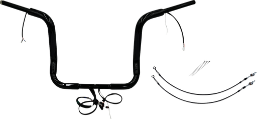 FAT BAGGERS INC. EZ Install Wired 1-1/2" Round Top Handlebar Kit - 14" - Black 801514-B
