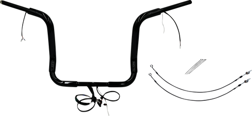 FAT BAGGERS INC. EZ Install Wired 1-1/2" Round Top Handlebar Kit - 14" - Black 802514-B