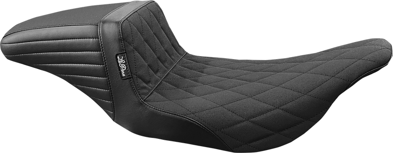 LE PERA Kickflip Seat - Double Diamond - Black - Touring '97-'07