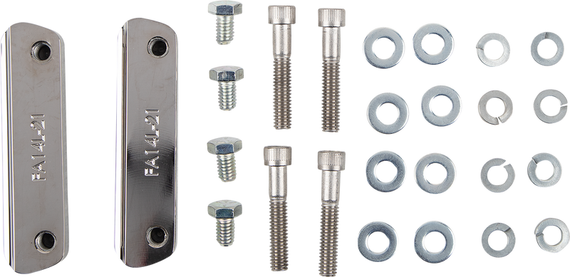 PAUL YAFFE BAGGER NATION Cafe Front Fender - 21" - Chrome Adaptors PYO:CAFE-21-14L-C-C