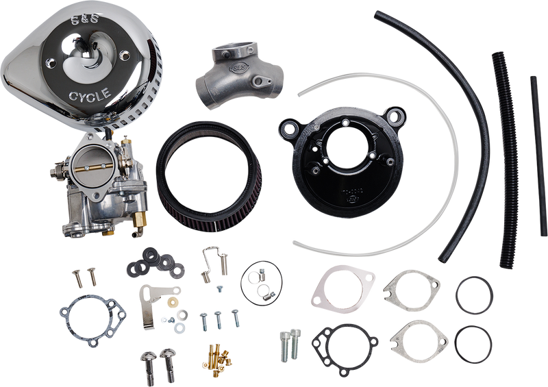 S&S CYCLE Super G Carburetor with Stealth Air Cleaner Kit - Chrome - '84-'99 Evolution Big Twin