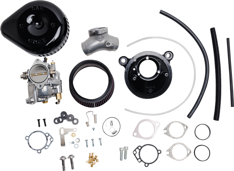S&S CYCLE Super G Carburetor with Stealth Air Cleaner Kit - Gloss Black - '84-'99 Evolution Big Twin