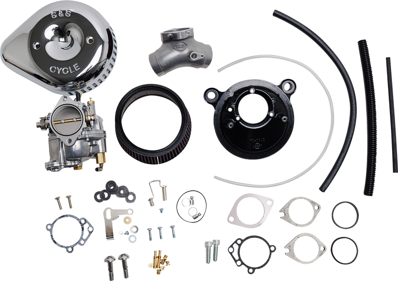 S&S CYCLE Super G Carburetor with Stealth Air Cleaner Kit - Chrome - '99-'05 Twin Cam