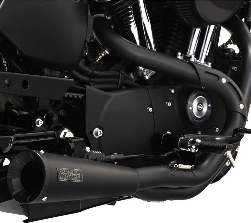 VANCE & HINES Upsweep 2-into-1 Exhaust System Stainless Steel - Black