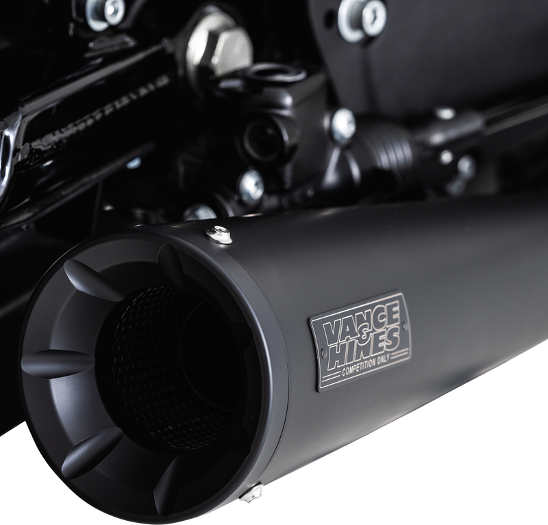 VANCE & HINES Upsweep 2-into-1 Exhaust System Stainless Steel - Black