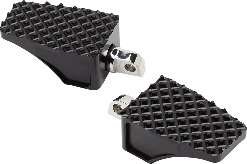 LA CHOPPERS COUNTY LINE BILLET FOOTPEGS - (MALE MOUNT) - BLACK