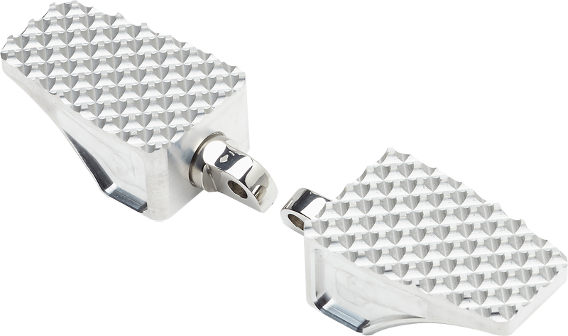 LA CHOPPERS COUNTY LINE BILLET FOOTPEGS - (MALE MOUNT) - RAW