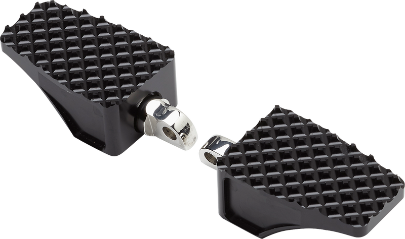 LA CHOPPERS COUNTY LINE BILLET FOOTPEGS - (MALE MOUNT) - BLACK