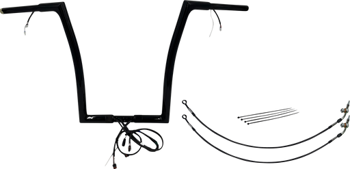 FAT BAGGERS INC. EZ Install Wired 1-1/4" Flat Top Handlebar Kit - 16" - Black 702916-B