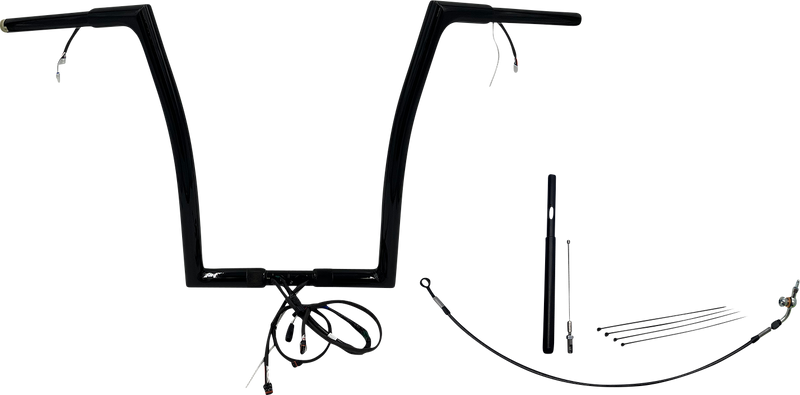FAT BAGGERS INC. EZ Install Wired 1-1/4" Flat Top Handlebar Kit - 16" - Black 712916-B