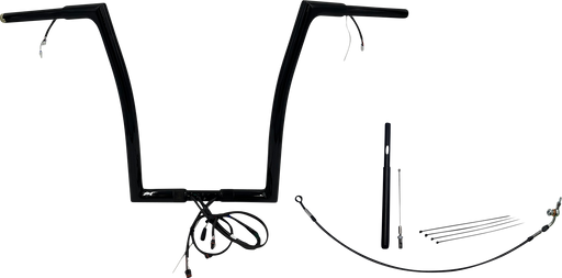 FAT BAGGERS INC. EZ Install Wired 1-1/4" Flat Top Handlebar Kit - 16" - Black 712916-B