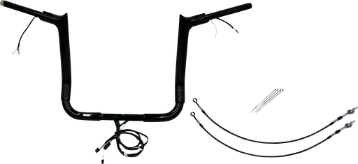 FAT BAGGERS INC. EZ Install Wired 1-1/2" Pointed Top Handlebar Kit - 14" - Black 802214-B