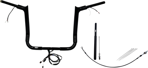 FAT BAGGERS INC. EZ Install Wired 1-1/2" Pointed Top Handlebar Kit - 14" - Black 812014-B