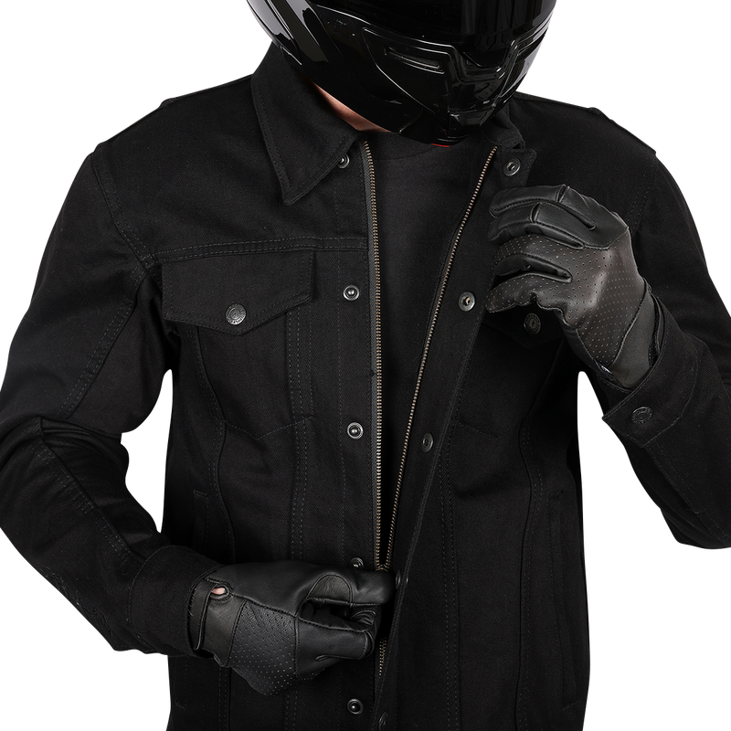 THRASHIN SUPPLY CO. Highway v2 Denim Riding Jacket - Black - XL