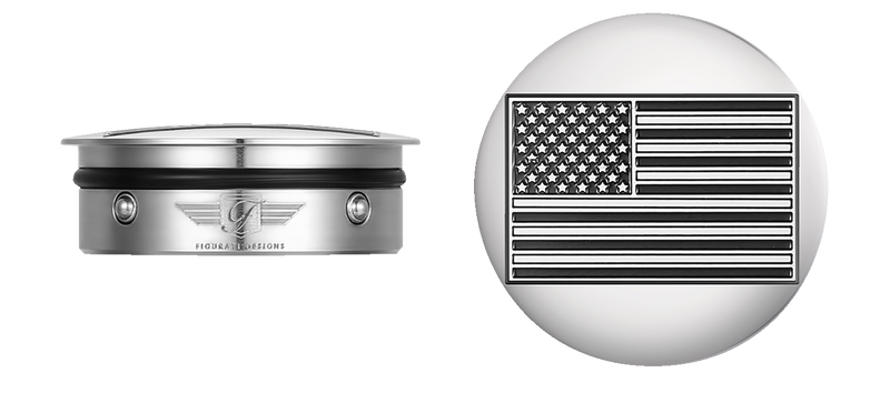 FIGURATI DESIGNS Swing Arm Covers - Contrast Cut - Silver FD26R-AF-CC-SS