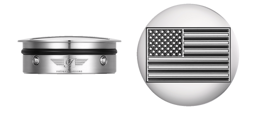 FIGURATI DESIGNS Swing Arm Covers - Contrast Cut - Silver FD26R-AF-CC-SS