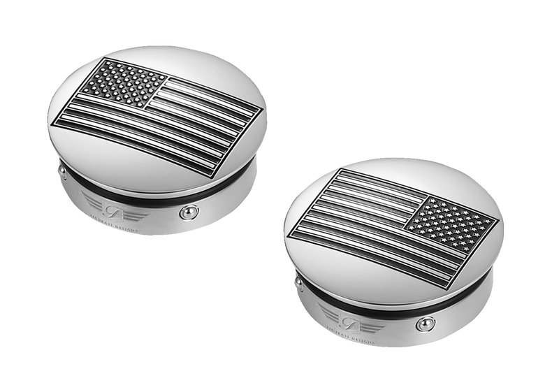 FIGURATI DESIGNS Swing Arm Covers - Contrast Cut - Silver FD26R-AF-CC-SS