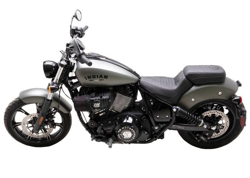 MUSTANG Squareback Seat - Passenger - Black - Diamond Stitch - Chief '22-'24