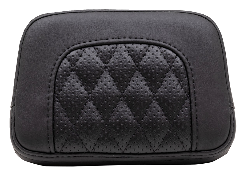 MUSTANG Squareback Sissy Bar Pad - Black - Diamond Stitch - Chief '22-'23