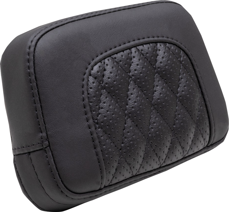 MUSTANG Squareback Sissy Bar Pad - Black - Diamond Stitch - Chief '22-'23
