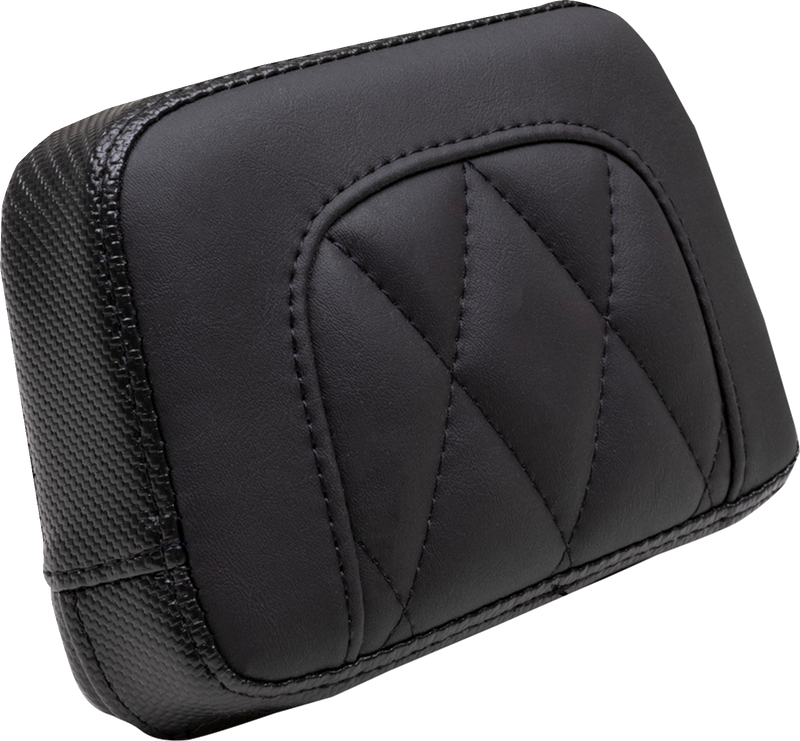 MUSTANG Standard Sissy Bar Pad - Black - Diamond Stitch - Chief '22-'23