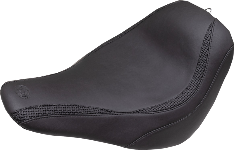 MUSTANG Runaround™ Solo Seat - Black - Basketweave - Softail '20-'23