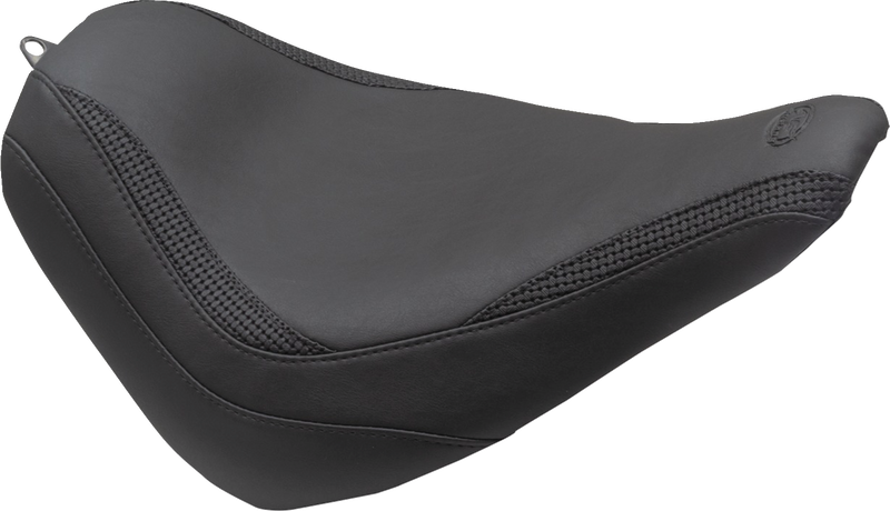 MUSTANG Runaround™ Solo Seat - Black - Basketweave - Softail '18-'21
