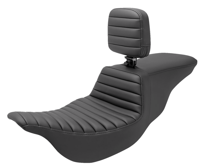 SADDLEMEN Tour Step-Up Seat - Rider Backrest - Tuck-n-Roll - Touring '08-'24