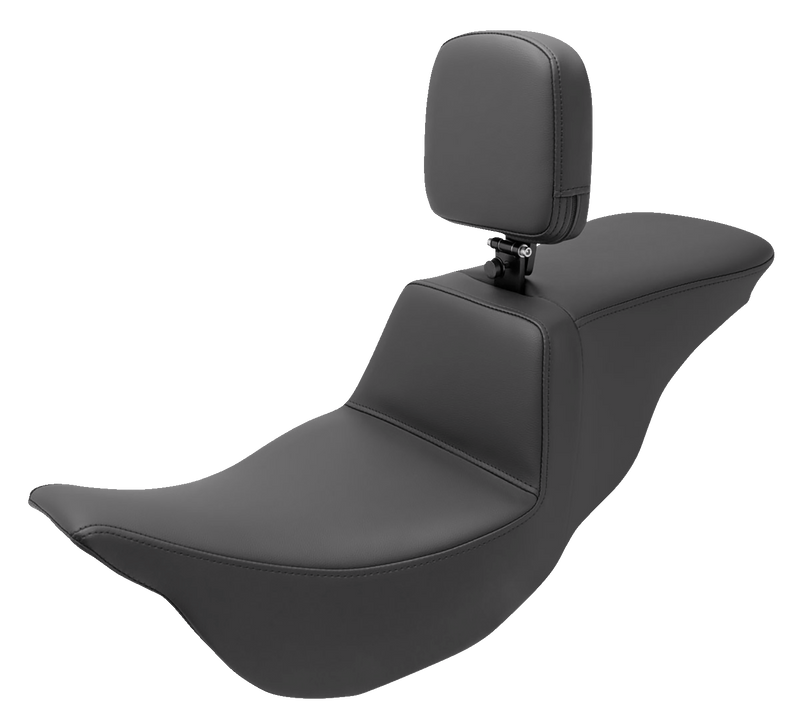SADDLEMEN Tour Step-Up Seat - Rider Backrest - Plain - Touring '08-'24