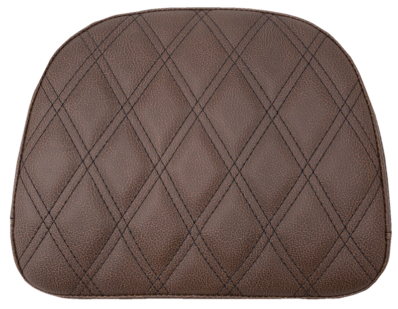 SADDLEMEN Touring Sissy Bar Pad - Brown - Lattice Stitch - '14-'22 INDIAN